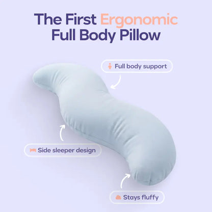 Full Body Ergonomic Pillow - Cooling Support for Side Sleepers & Pregnancy