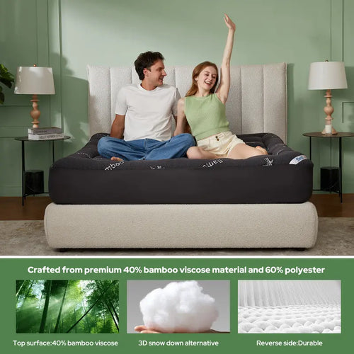 ✨ Thicken Bedding Fitted Sheet, Fluffy Pillow Top Pad,Cooling Comfortable Mattress Cover
